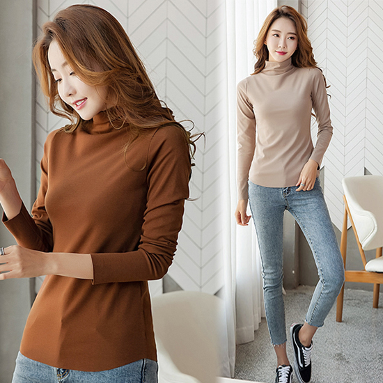 [당일발송] 약기모 안감 잔골지 반넥 티셔츠 