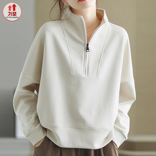 하프집업 하이넥 맨투맨[일반/기모 2종류]