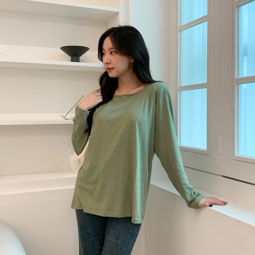 [당일발송] 데일리 스퀘어넥 긴팔티