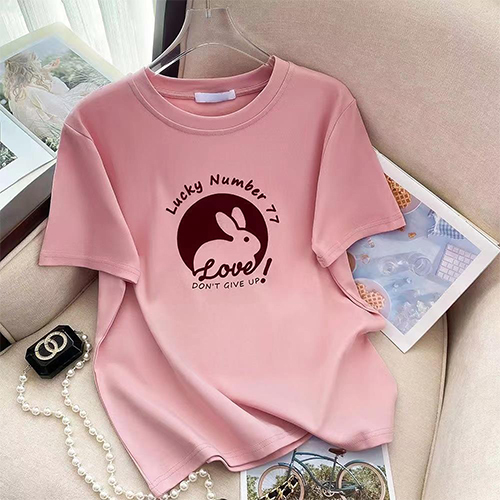 ◈[당일발송]  럭키 넘버 래빗 프린트 반팔 티셔츠