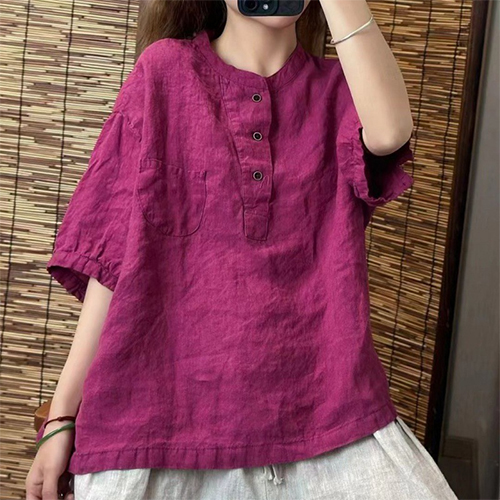 ◈[당일발송] 데일리 오버핏 헨리넥 반팔 티셔츠