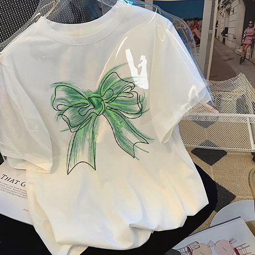 [당일발송]스케치 리본 반팔 티셔츠