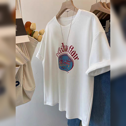 ◈[당일발송] 오버듀 페어 화이트 코튼 반팔 티셔츠