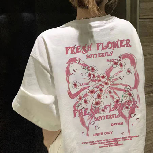 ★수요특가 자정마감 60%★플라워 버터플라이 반팔티[폴리원단]