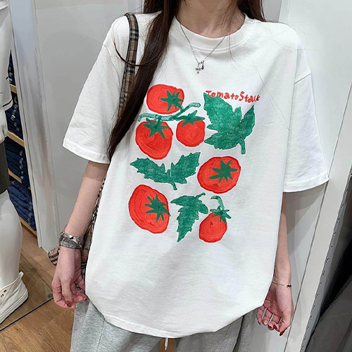 코튼 토마토 반팔 티셔츠