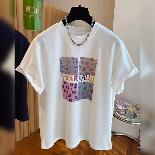 ◈[당일발송] 레오파드 루즈핏 반팔 티셔츠