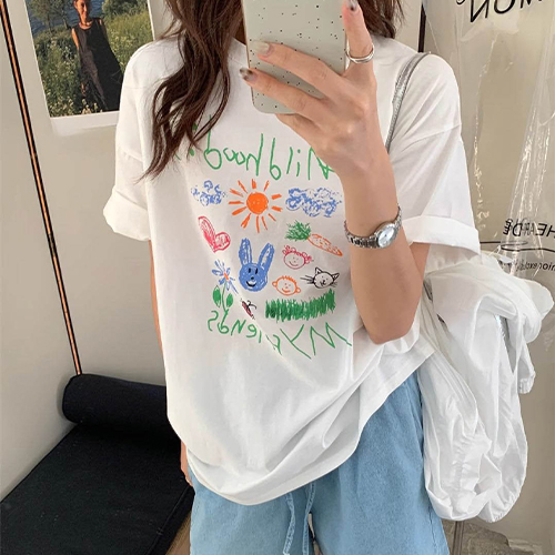 ◈[당일발송] 차일드후드 스케치 반팔티