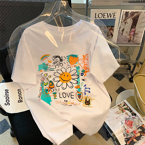 러브 썬플라워 반팔 티셔츠