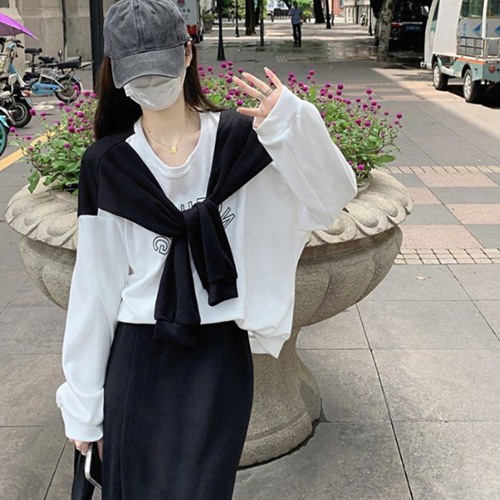 숄 티셔츠&롱 스커트 2SET