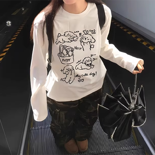 퍼피 드로잉 데일리 긴팔티