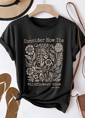 와일드플라워 빈티지 반팔 티셔츠