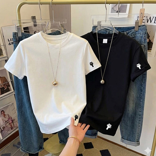 ★토요특가 자정마감 50%★데일리 캣 포인트 코튼 반팔 티셔츠