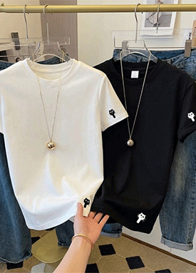 ★화요특가 자정마감 50%★데일리 캣 포인트 코튼 반팔 티셔츠