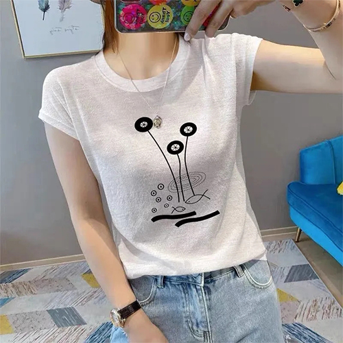◈[당일발송] 모던 아티스틱 그래픽 코튼 반팔 티셔츠