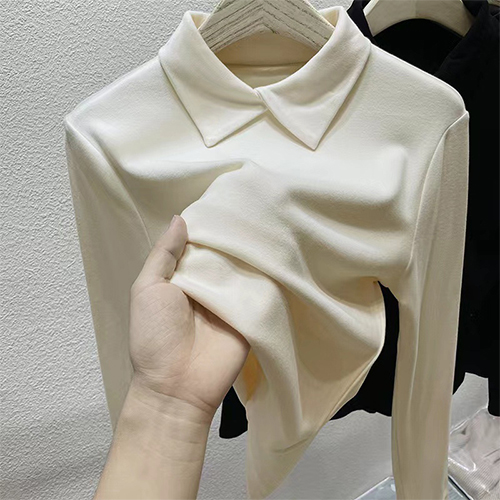  베이직 이너 카라넥 긴팔 티셔츠