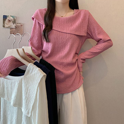 언발 케이프 카라 엠보 긴팔티