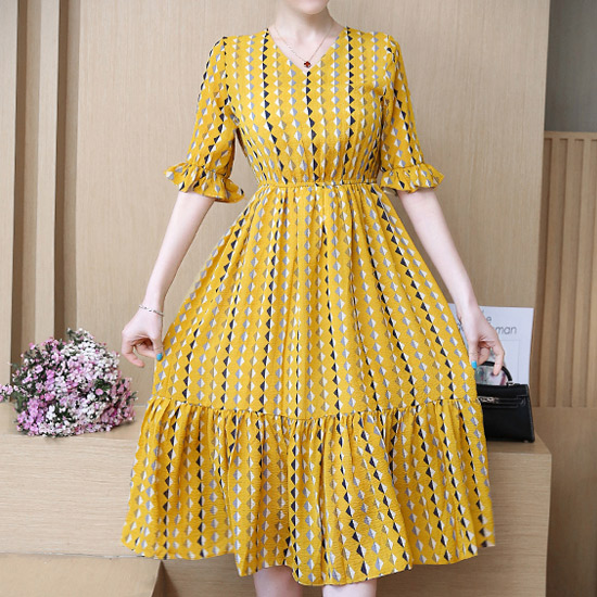 [당일발송] 스칸디나비아 패턴 원피스