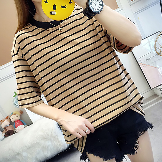 [당일발송] 베이직핏 스트라이프 반팔티[TS#2962]