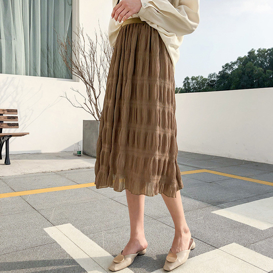 밴딩 데일리 링클 스커트[SK#1826]