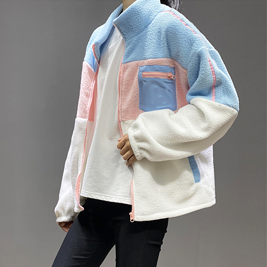 ◈[당일발송] 배색 스트라이프 브이넥 점퍼