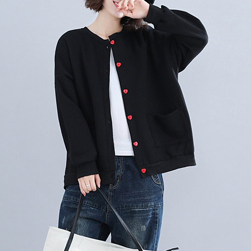 [재입고] ★주문량 1,200장 돌파!★약기모 안감 코튼 라운드 버튼 점퍼