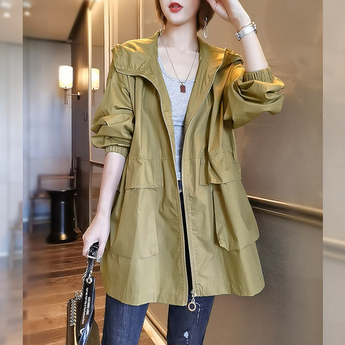 [당일발송]후드 스트링 포켓 데일리 사파리 점퍼