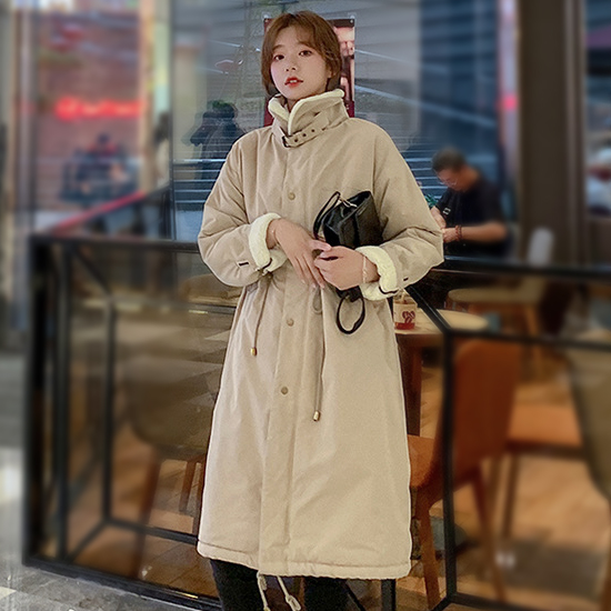 ★수요특가 자정마감 50%★인조 양털 안감 패딩 점퍼  [충전재 웰론]