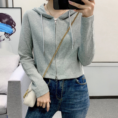 ◈[당일발송] 캐주얼 투웨이 크롭 후드집업