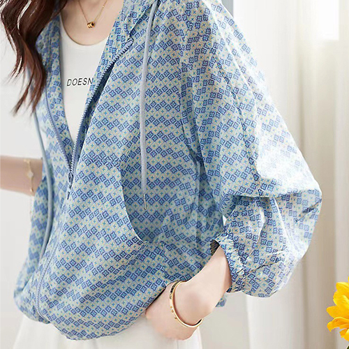 ◈[당일발송]  잔꽃 패턴 집업 후드 점퍼