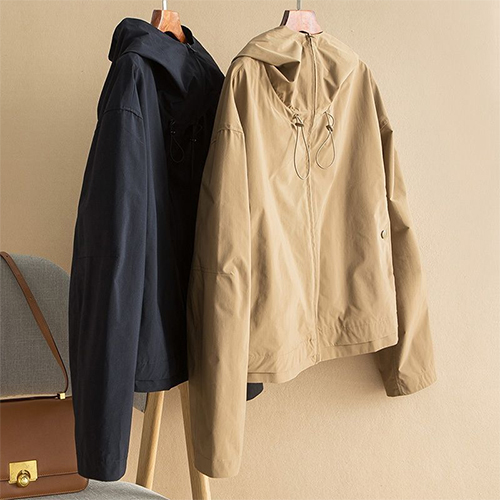 ◈[당일발송] 심플 하이넥 후드 바람막이 점퍼