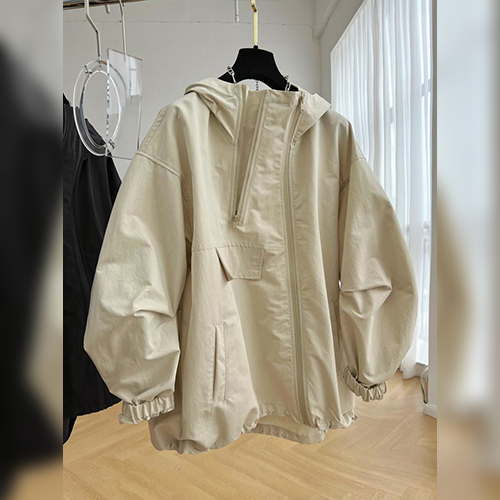 [당일발송]루즈핏 집업 후드 바람막이 점퍼 후드 야상 트렌치 코트