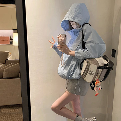 썸머 루즈핏 바람막이 후드 점퍼