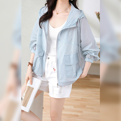 [당일발송] 오버핏 후드 여름 바람막이