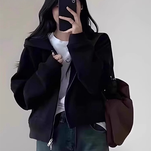 ◈[당일발송] 간절기 루즈핏 베이직 후드 점퍼