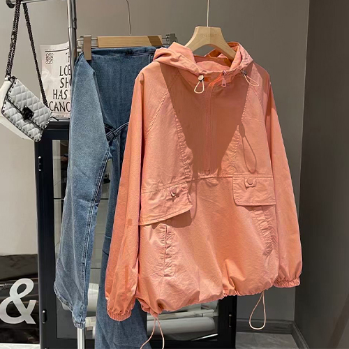 반집업 바람막이 후드 점퍼