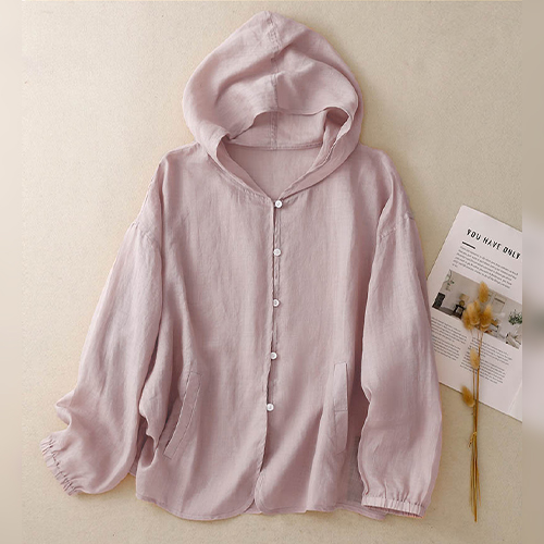 ◈[당일발송] 린넨무드 내추럴 루즈핏 후드 점퍼