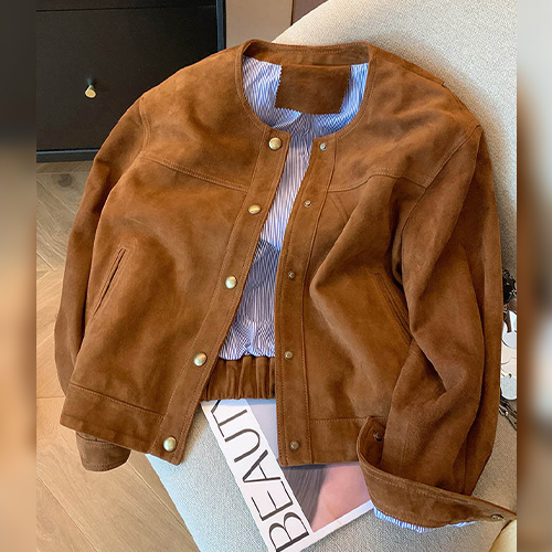 ◈[당일발송]빈티지 감성 여유핏 스웨이드 점퍼