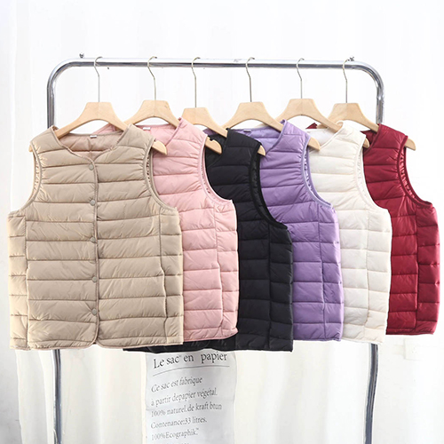 6컬러 베이직 경량 패딩 조끼