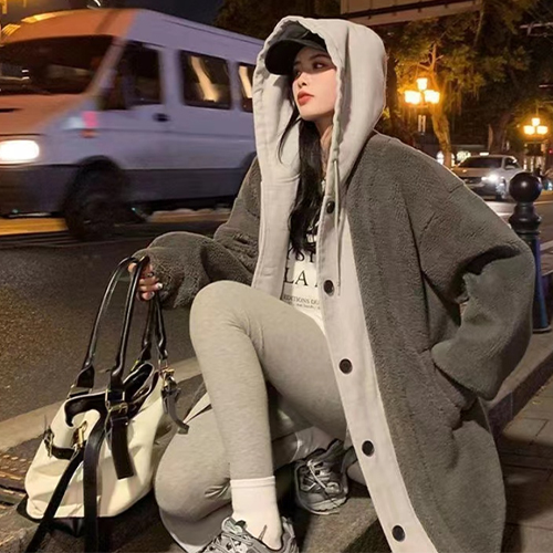 ★토요특가 자정마감 50%★후드 레이어 뽀글이 롱 점퍼