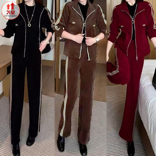 겨울 기모 여유핏 트랙 점퍼&팬츠 2SET