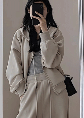 캐주얼 후드집업 와이드 팬츠 2SET