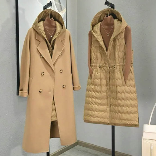 ◈[당일발송]후드 퀼팅 스트링 패딩 베스트