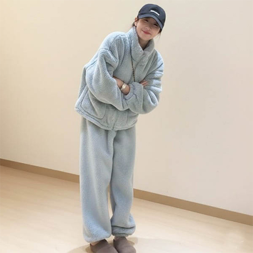 ★수요특가 자정마감 50%★겨울 포근 양털 점퍼&조거 팬츠 2SET