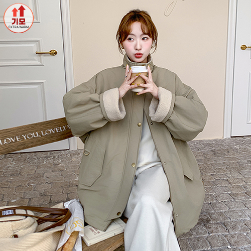 윈터 하이넥 양털안감 데일리 점퍼