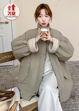 윈터 하이넥 양털안감 데일리 점퍼