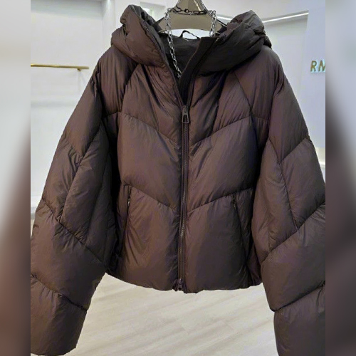 ◈[당일발송] 후드 스트링 엠보 패딩 점퍼