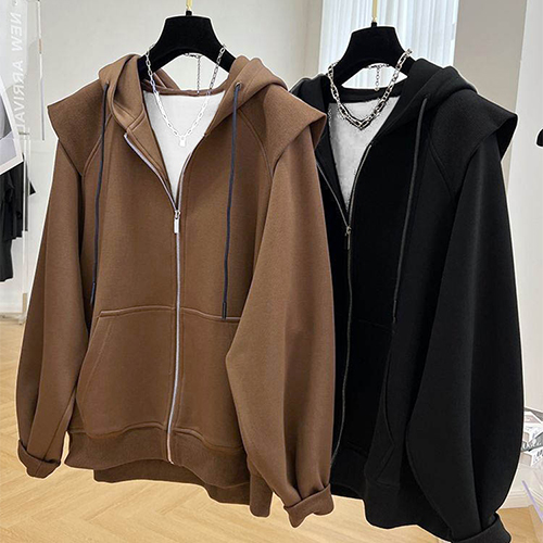 간절기 데일리 포인트 후드 집업