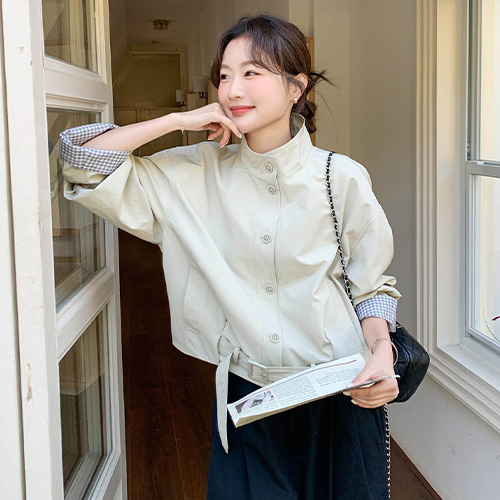 간절기 루즈핏 벨트 데일리 점퍼