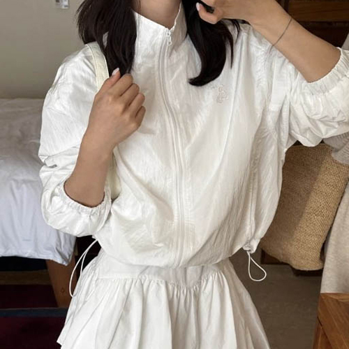 살안템 경량 집업 스트링 바람막이 점퍼