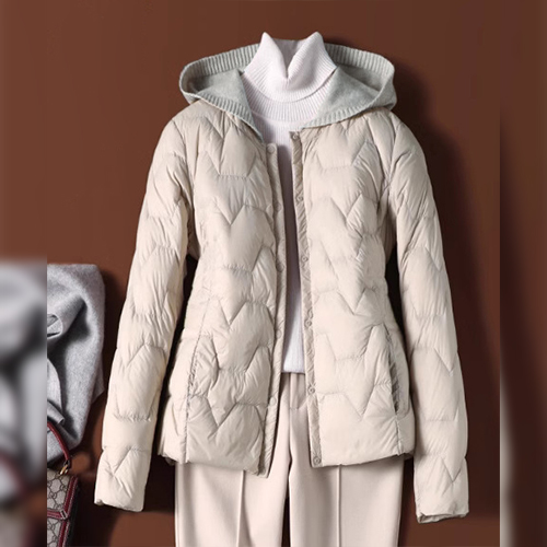 ◈[당일발송]데일리 덕다운 니트 후드 패딩